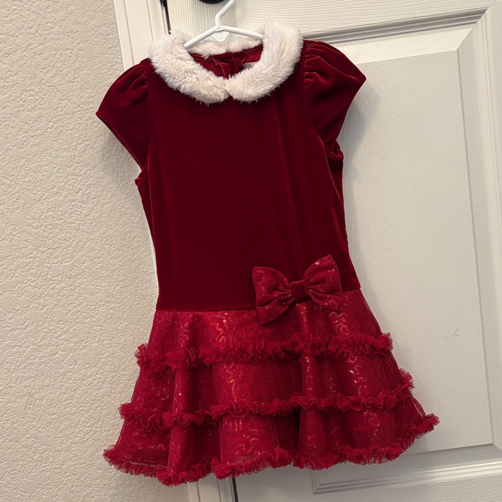 Jona Michelle Christmas Holiday Velvet Dress 3T